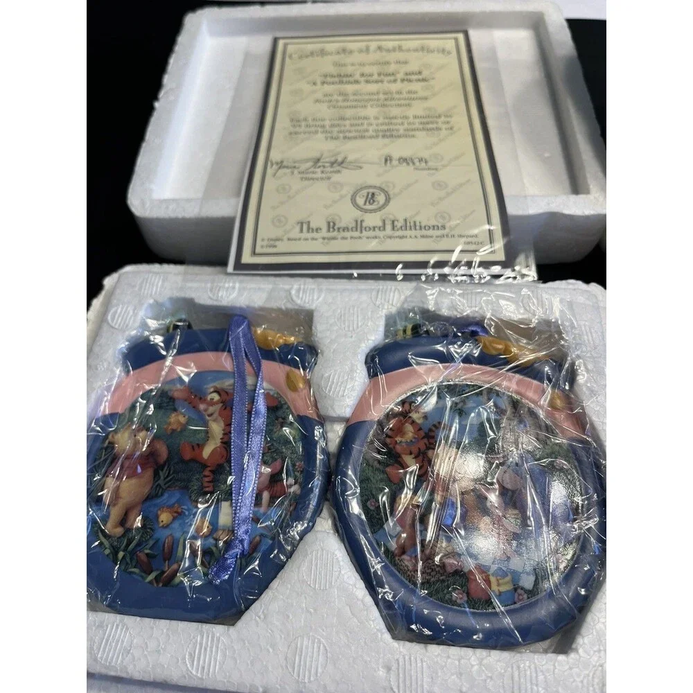 Disney Winnie the Pooh Bradford Editions Ornaments 4pc ~ A-04465 & A-08874